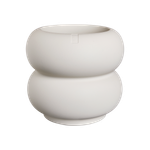 amber roll low 43cm leinenweiß